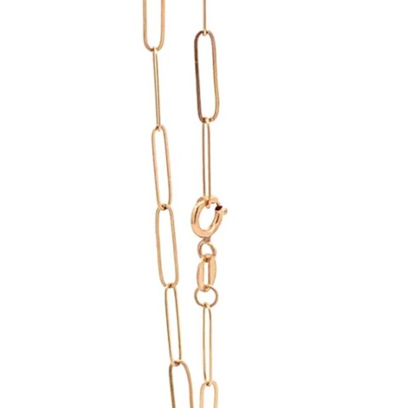 18K Yellow Gold Bracelet Paperclip 0.96 gram Size 8 inches - Picture 3 of 8